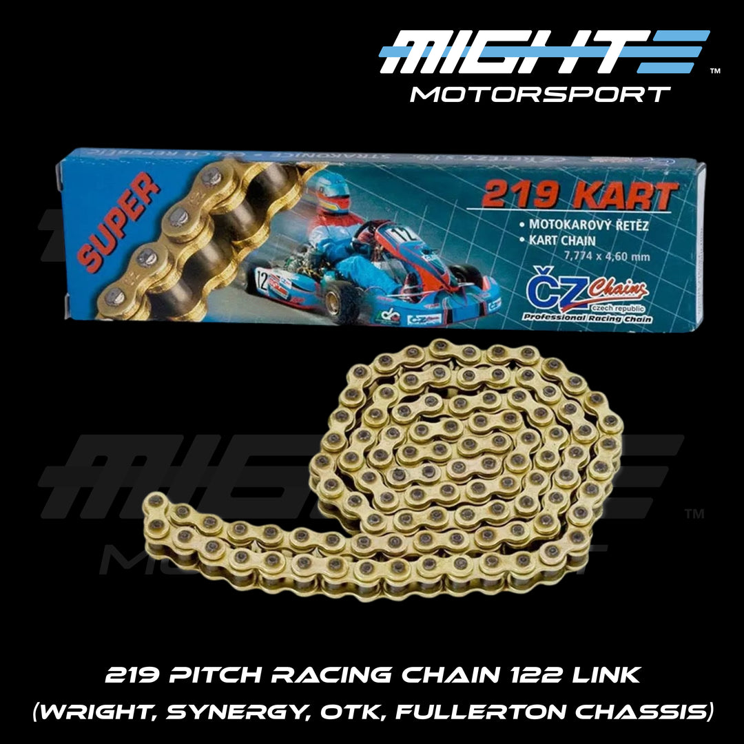 219 Pitch Racing Chain 122 link (Wright, Synergy, OTK, Fullerton Chassis)