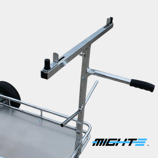 Senzo Chrome 4 Wheel Kart Trolley With Tyre Posts