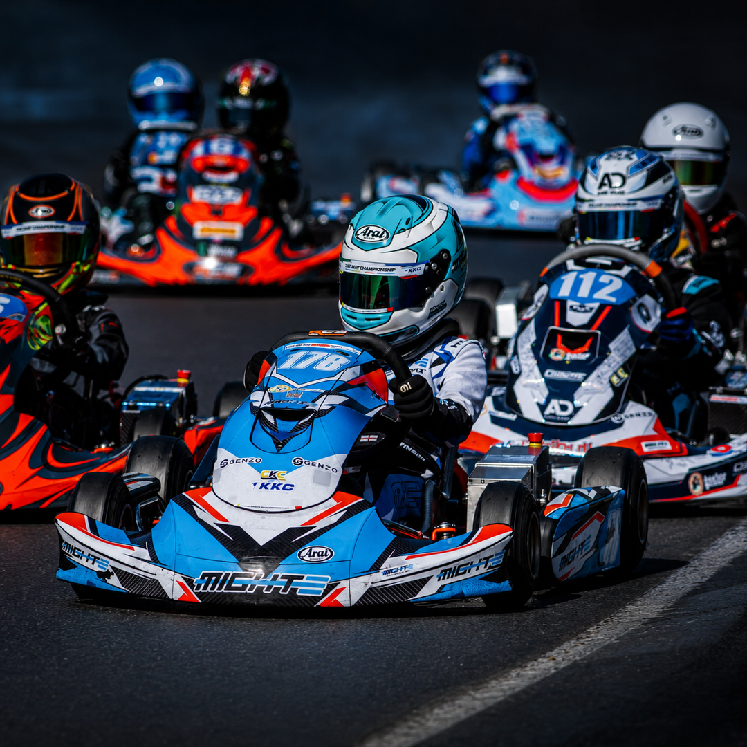 MightE Inter Super Cadet yearly rental kart number 178 racing with the grid