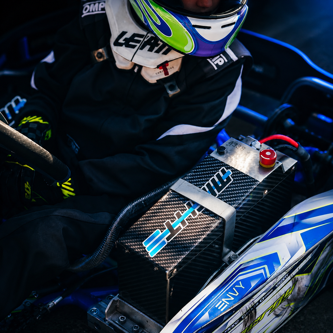 MightE long range Cadet and Inter battery installed in an electric kart