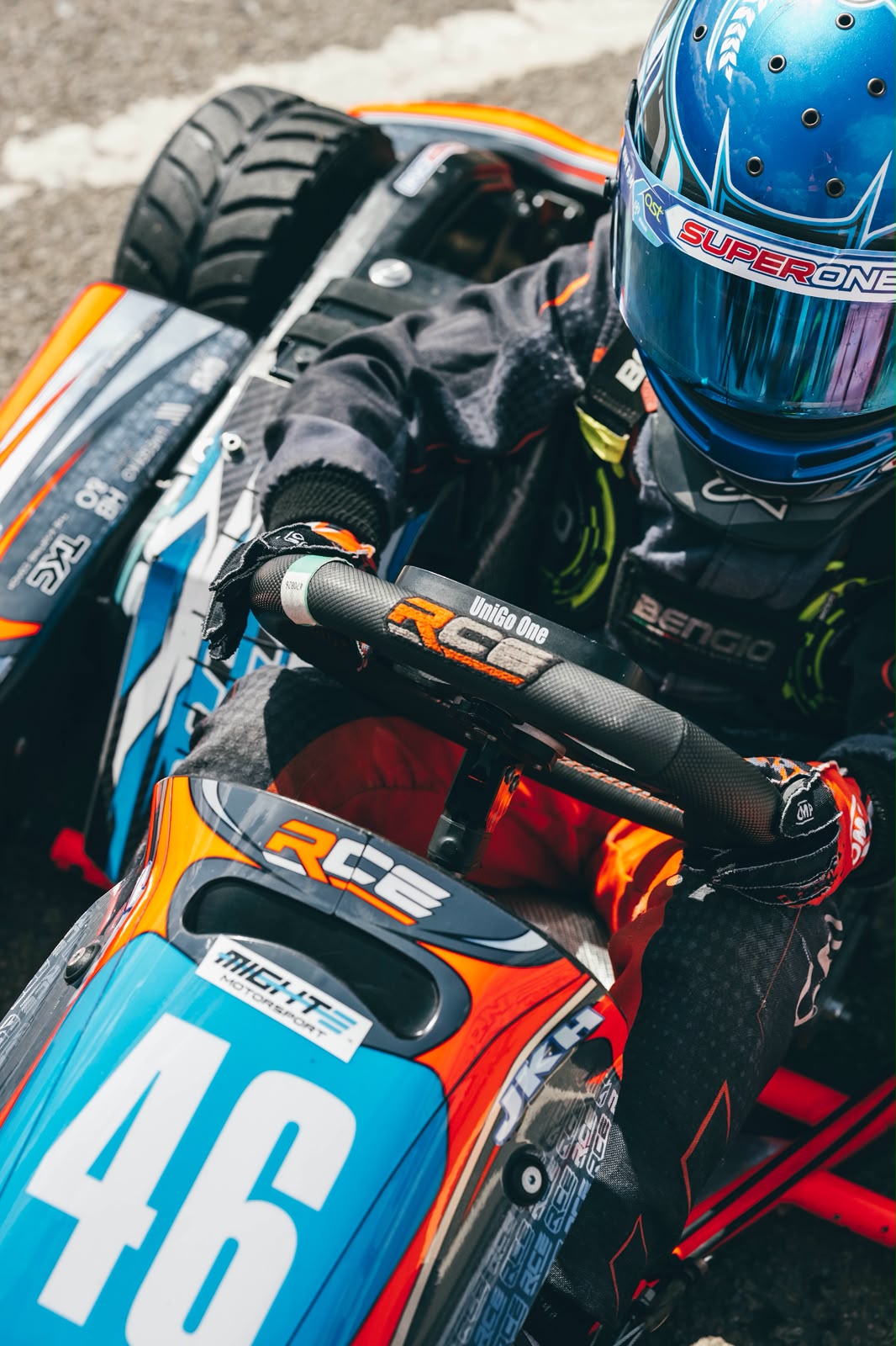 MightE Bambino kart and driver